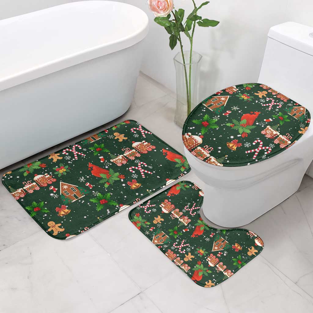 Love Cardinal Xmas Christmas Bathroom Set Xmas Holiday Patterns - Wonder Print Shop