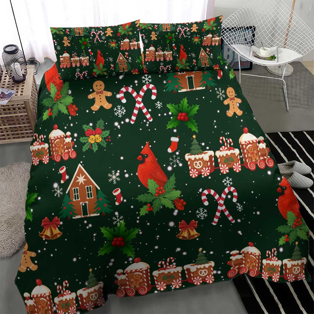 Love Cardinal Xmas Christmas Bedding Set Xmas Holiday Patterns - Wonder Print Shop