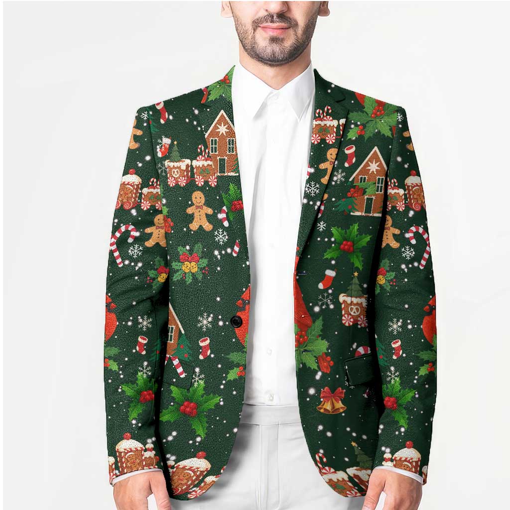 Love Cardinal Xmas Christmas Blazer Xmas Holiday Patterns - Wonder Print Shop