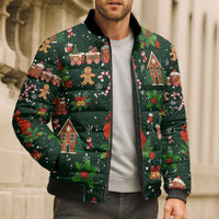 Love Cardinal Xmas Christmas Bomber Puffer Jacket Xmas Holiday Patterns - Wonder Print Shop
