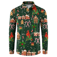 Love Cardinal Xmas Christmas Button Sweatshirt Xmas Holiday Patterns - Wonder Print Shop