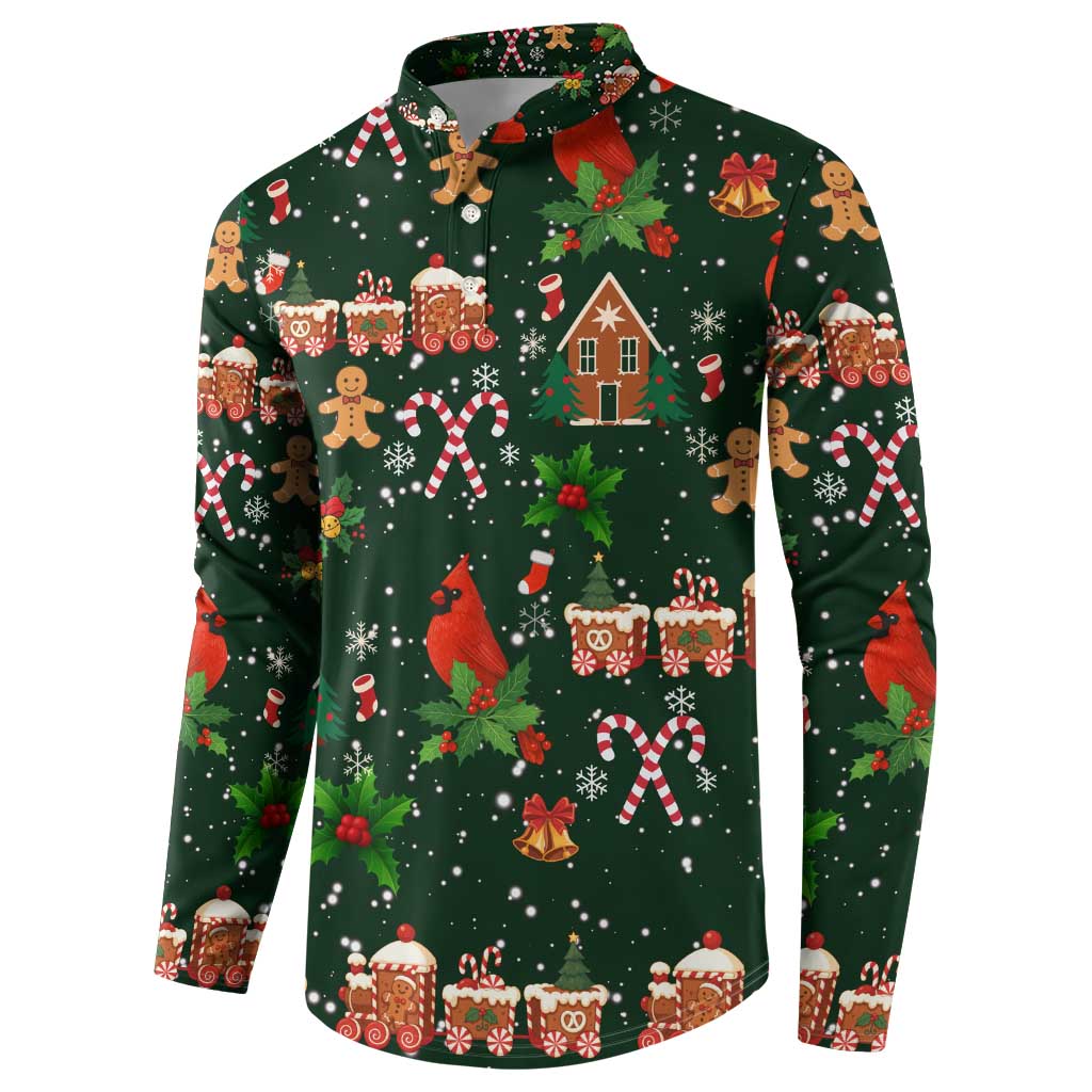 Love Cardinal Xmas Christmas Button Sweatshirt Xmas Holiday Patterns - Wonder Print Shop