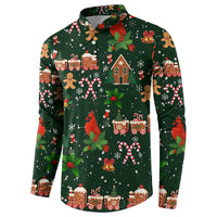Love Cardinal Xmas Christmas Button Sweatshirt Xmas Holiday Patterns - Wonder Print Shop