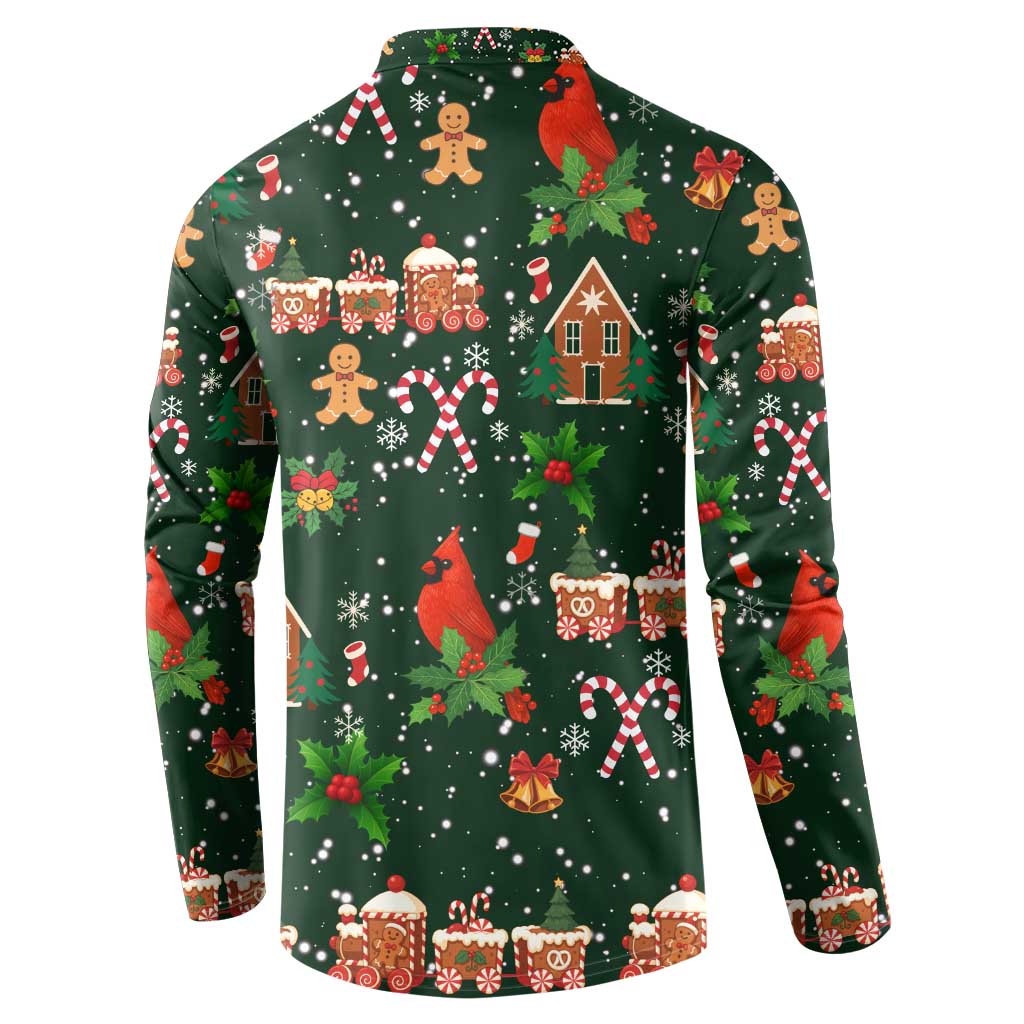 Love Cardinal Xmas Christmas Button Sweatshirt Xmas Holiday Patterns - Wonder Print Shop