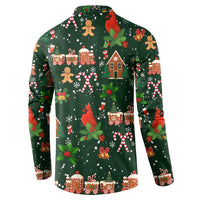 Love Cardinal Xmas Christmas Button Sweatshirt Xmas Holiday Patterns - Wonder Print Shop