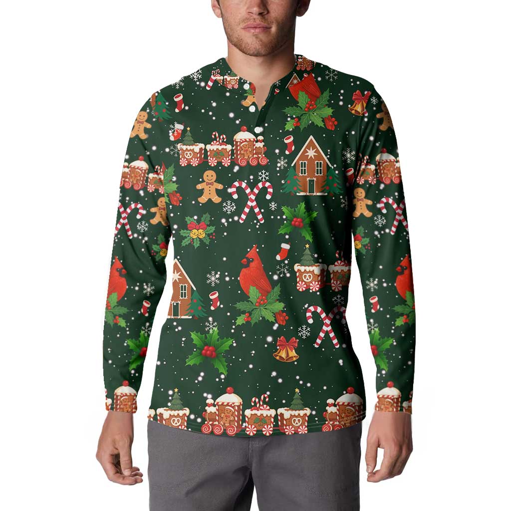 Love Cardinal Xmas Christmas Button Sweatshirt Xmas Holiday Patterns - Wonder Print Shop