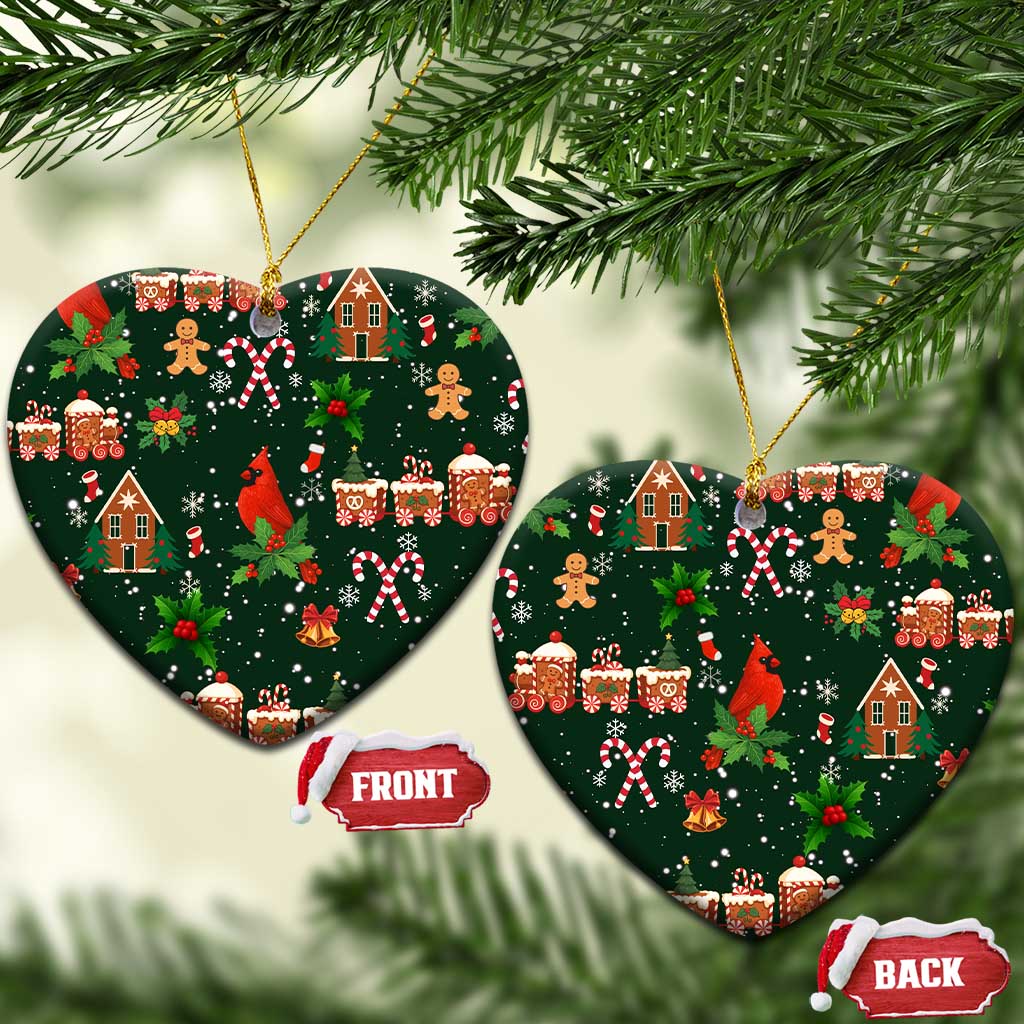 Love Cardinal Xmas Christmas Ceramic Ornament Xmas Holiday Patterns - Wonder Print Shop