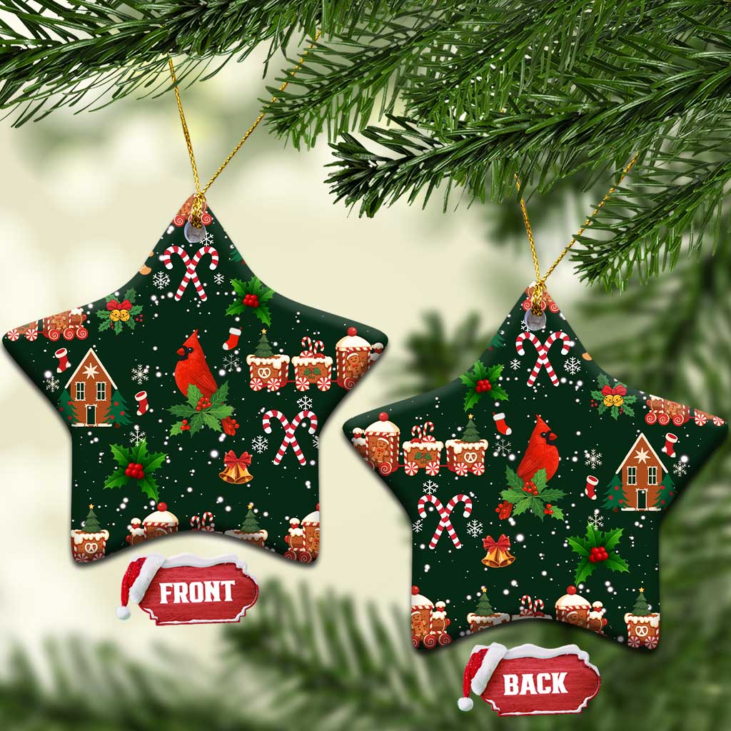 Love Cardinal Xmas Christmas Ceramic Ornament Xmas Holiday Patterns - Wonder Print Shop