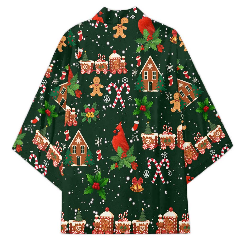 Love Cardinal Xmas Christmas Kimono Xmas Holiday Patterns - Wonder Print Shop