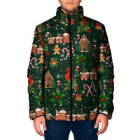 Love Cardinal Xmas Christmas Padded Jacket Xmas Holiday Patterns - Wonder Print Shop