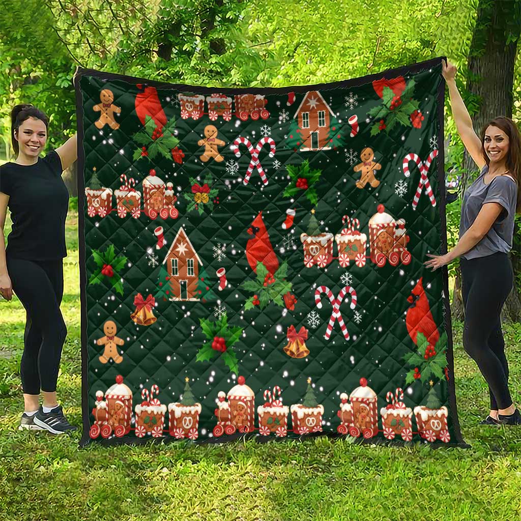 Love Cardinal Xmas Christmas Quilt Xmas Holiday Patterns - Wonder Print Shop