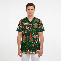 Love Cardinal Xmas Christmas Scrub Top Xmas Holiday Patterns - Wonder Print Shop