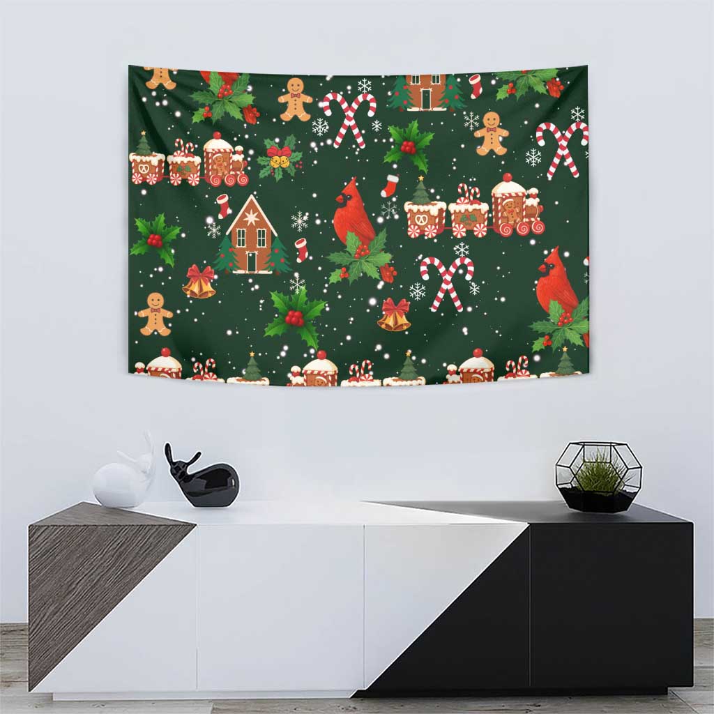 Love Cardinal Xmas Christmas Tapestry Xmas Holiday Patterns - Wonder Print Shop