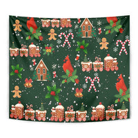 Love Cardinal Xmas Christmas Tapestry Xmas Holiday Patterns - Wonder Print Shop