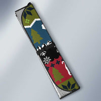 Cat Hanging on Xmas Tree Christmas Auto Sun Shade Xmas Holiday Patterns - Wonder Print Shop