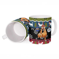 Cat Hanging on Xmas Tree Christmas Ceramic Mug Xmas Holiday Patterns - Wonder Print Shop