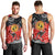 Aboriginal Flag Style Dot Art And Abstract Kangaroo Men Tank Top - Wonder Print Shop