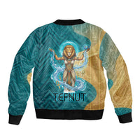 Tefnut Ancient Egyptian Bomber Jacket with Water Drop and Lion Symbol