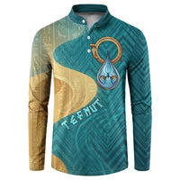 Tefnut Ancient Egyptian Button Sweatshirt with Water Drop and Lion Symbol