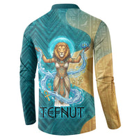 Tefnut Ancient Egyptian Button Sweatshirt with Water Drop and Lion Symbol