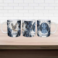 Nephthys Egyptian Ceramic Mug The Dark Sister Falcon Wings Moon Veil