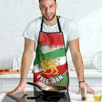 Free Iran Apron Lion and Sun Emblem Grunge Paint Splash Style