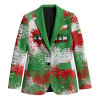 Free Iran Blazer Lion and Sun Emblem Grunge Paint Splash Style