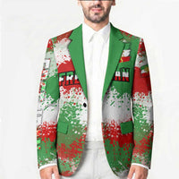 Free Iran Blazer Lion and Sun Emblem Grunge Paint Splash Style
