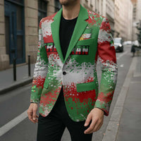 Free Iran Blazer Lion and Sun Emblem Grunge Paint Splash Style