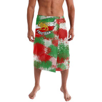Free Iran Lavalava Lion and Sun Emblem Grunge Paint Splash Style