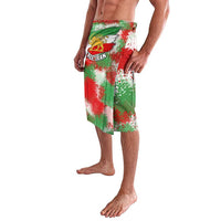 Free Iran Lavalava Lion and Sun Emblem Grunge Paint Splash Style