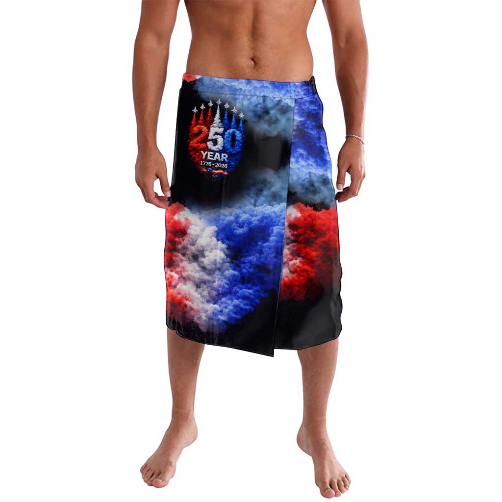 USA 250th Anniversary Celebration Lavalava Patriotic Smoke Burst Art Style