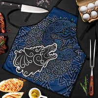 Viking Wolf and Valknut Apron Nordic Knotwork Rune Illustration