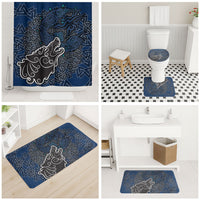 Viking Wolf and Valknut Bathroom Set Nordic Knotwork Rune Illustration