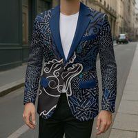 Viking Wolf and Valknut Blazer Nordic Knotwork Rune Illustration