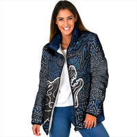 Viking Wolf and Valknut Padded Jacket Nordic Knotwork Rune Illustration