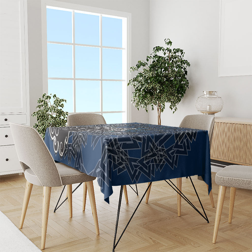 Viking Wolf and Valknut Tablecloth Nordic Knotwork Rune Illustration