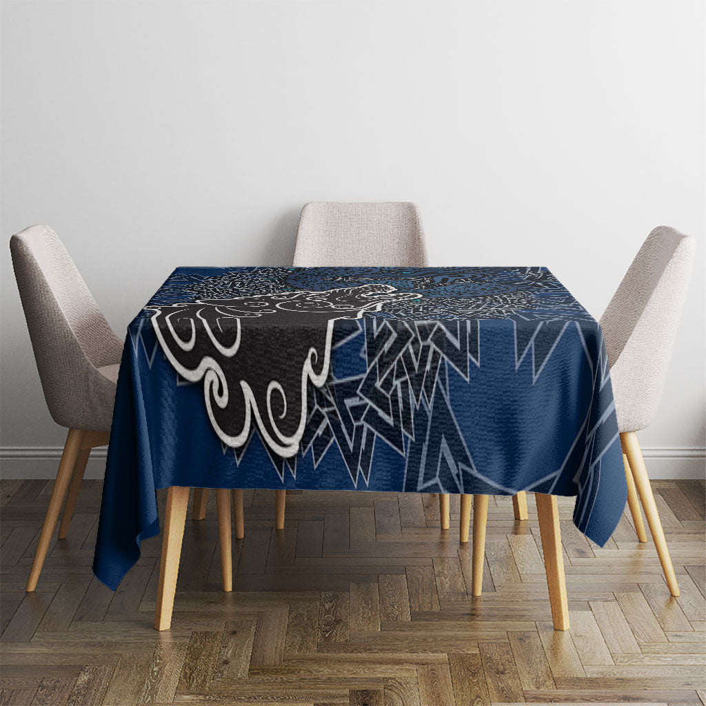 Viking Wolf and Valknut Tablecloth Nordic Knotwork Rune Illustration