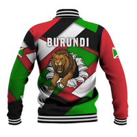 Burundi - Roaring Lion Baseball Jacket with National Flag Colors