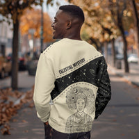 Harriet Powers Celestial Mystery Sweatshirt Vintage Line Art - African American Folk Quilt Pattern