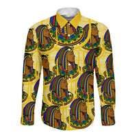 Personalized Daughters Of Isis Long Sleeve Button Shirt Ancient Egyptian Goddess Pharaoh
