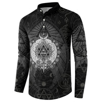 Ordo Templi Orientis Occult Symbolism Button Sweatshirt Esoteric Alchemy Sacred Geometry Black