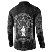Ordo Templi Orientis Occult Symbolism Button Sweatshirt Esoteric Alchemy Sacred Geometry Black