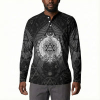 Ordo Templi Orientis Occult Symbolism Button Sweatshirt Esoteric Alchemy Sacred Geometry Black
