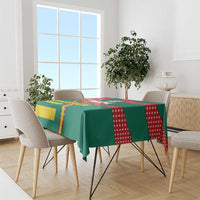 Grenada Tablecloth with Cocoa Bean Mascot and National Flag Colors - Wonder Print Shop