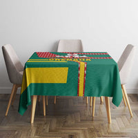Grenada Tablecloth with Cocoa Bean Mascot and National Flag Colors - Wonder Print Shop