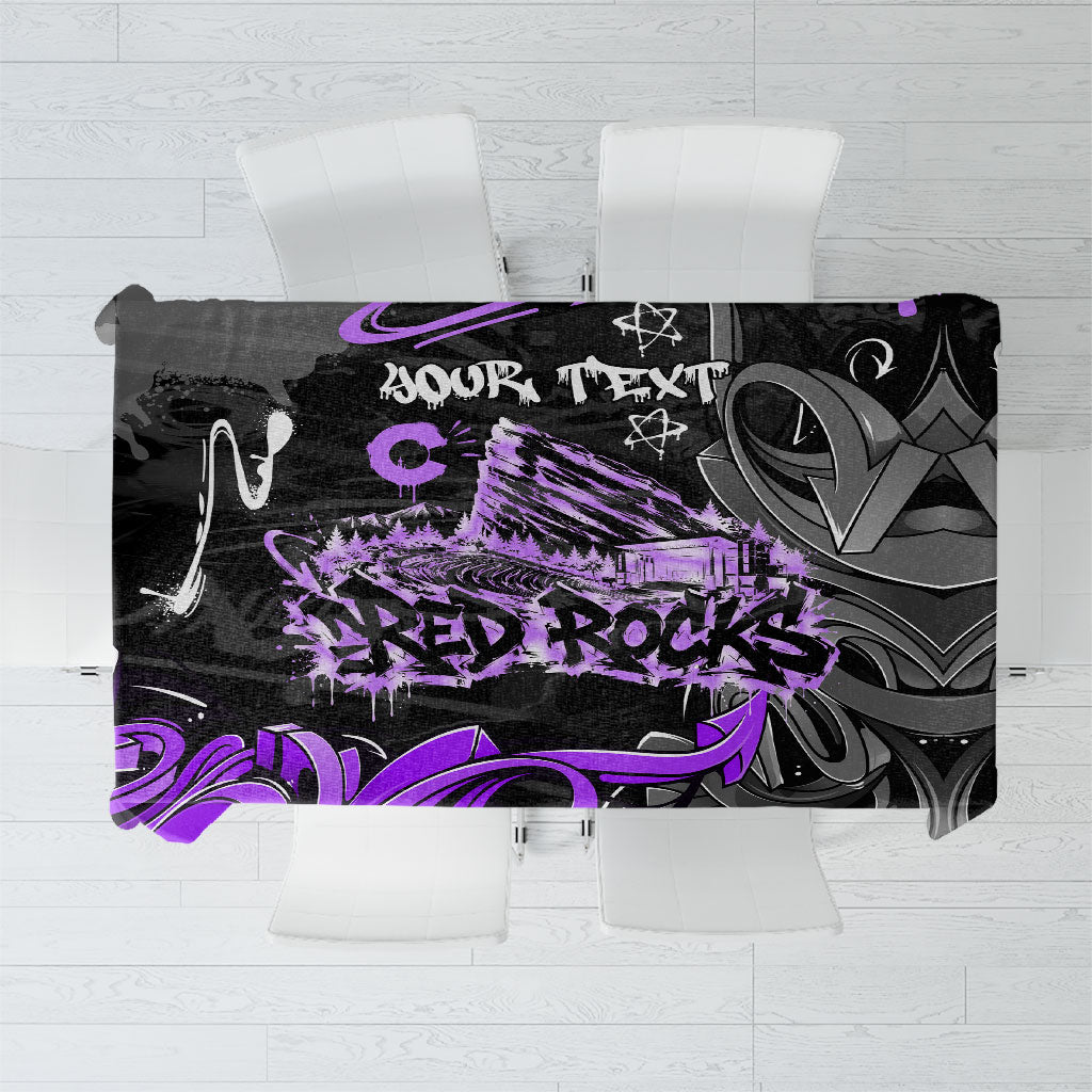 Personalized Colorado Aspen Snowmass Red Rocks Tablecloth Urban Graffiti Paint Splatter Street Art
