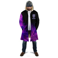 Dartboard and Darts Cloak with Purple Smoke Background and Custom Team Name - Wonder Print Shop
