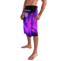 Dartboard and Darts Lavalava with Purple Smoke Background and Custom Team Name - Wonder Print Shop