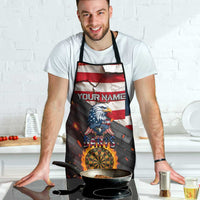 Custom American Flag and Bald Eagle Darts Apron with Flaming Dartboard - Wonder Print Shop